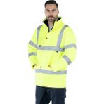 OWL İş Güvenliği Kabanı Reflektörlü Fosforlu Kapitoneli - Sarı - 4XL