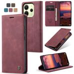 owlhold Xiaomi Redmi Note 14 4G Kılıf [5G için Değil] Darbeye Dayanıklı PU Deri Kılıf Kart Yuvalı Cüzdan Kılıfı Kapaklı Stand Fonksiyonlu Kılıf Redmi Note 14 4G - Şarap Kırmızısı