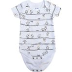 Owli Bebek Body Kısa Kol Early Birds - 9 Ay - Beyaz - Gri