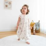 Owli Lovelayers 2 Kat Müslin Ayaklı Uyku Tulumu Forest - Ekru - 1,5 - 2 Yaş