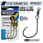 Owner 5174BB Tournament Mutu Bilyalı Fırdöndülü İğne Black Chrome-No:8/0