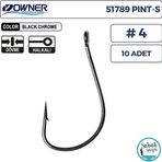 Owner 51789 Pint-S Delikli İğne #4 (10 Adet) Siyah