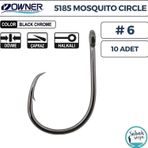 Owner 5185 Mosquito Circle Delikli İğne #6 (10 Adet) Siyah