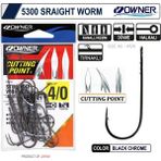 Owner 5300 Straight Shank Black Chrome İğne