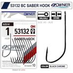 Owner 53132 Saber Hook Black Chrome İğne No:1 Adet:10