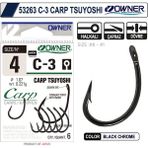 Owner 53263-50923 C-3 Carp Tsuyoshi Black Chrome Japon Sazan Iğnesi Balıkmarketim