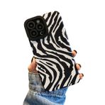 Ownest iPhone 14 Pro Max Kılıf ile Uyumlu Basit Sevimli Moda Zebra Baskı Desenli Kılıf Kadınlar Kızlar için Yumuşak Silikon Koruma Kılıfı [iPhone 14 Pro'ya Uygun Değil] - Zebra Desenli Floresan Yeşil