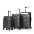 Ox Exclusive 3 lü Antrasit Valiz Seti (Büyük+Orta+Kabin) (Siyah)