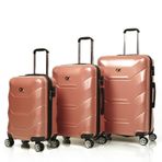 Ox Exclusive 3 Lü Rosegold Valiz Seti (büyük+orta+kabin)