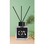 Ox Home Safran Kokulu 100 ml Kare Şişe Bambu Siyah Çubuk Oda Kokusu