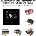 Oxa Avatto Elektrikli Yerden Isıtma Için Akıllı Wifi Termostatı, Programlanabilir Oda Termostatı, Yerden Isıtma Sistemi, Alexa, Google Home Sesli Kontrol ve Smart Life Uygulamasıyla Uyumlu, 2.4 Gh-Wlan - 16A no wıfı
