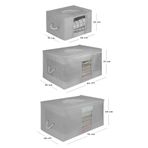 oxfopro CutyHome Ok Home Ev Tekstil Pencereli Hurç-3'lü Set (Gri)
