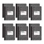 Oxford Kompozisyon not defteri, kolej çizgili kağıt, 24 x 19 cm, siyah mermer kapak, 100 yaprak, paket başına 12 adet (63796)