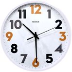 Oxmidud Duvar Saati, 10'' Okunması Kolay Sessiz Tik Takmayan Modern Duvar Saatleri, Yatak Odası, Oturma Odası, Mutfak, Ofis, Okul Ev Dekoru, Noel Doğum Günü Hediyeleri (Beyaz)