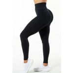 OXVİN Siyah Seamless Yüksek Bel Toparlayıcı Inceltici Ve Sıkılaştırıcı Korse Spor Tayt (push Up Özellikli)