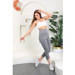 OXVİN Strict Lock Seamless Likralı Yüksek Bel Toparlayıcı Korseli Spor Kapri Yoga Tayt