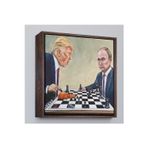 Oxyteez Ahşap Çerçeveli Donald Trump - Vladimir Putin Santranç OyOxyteeztabloken Tablosu-8316