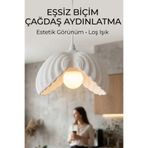 Oxyteez Organik Salon Plastik Ledli Sarkıt Avize Dekoratif Tavan Aydınlatması Tekli İkili Üçlü Seçenek