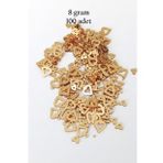 Oya Abiye Bileklik Kolye Pleksi Metalik Plastik Pul Altın Renk 8 Gram 100 Adet - BNC488