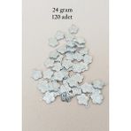 Oya Abiye Bileklik Kolye Pleksi Metalik Plastik Pul Gümüş Renk 24 Gram 120 Adet - BNC584
