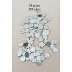 Oya Abiye Bileklik Kolye Pleksi Metalik Plastik Pul Gümüş Renk 24 Gram 255 Adet - BNC583