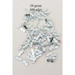 Oya Abiye Bileklik Kolye Pleksi Metalik Plastik Pul Gümüş Renk 24 Gram 300 Adet - BNC568