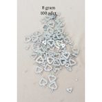 Oya Abiye Bileklik Kolye Pleksi Metalik Plastik Pul Gümüş Renk 8 gram 100 adet - BNC511