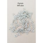 Oya Abiye Bileklik Kolye Pleksi Metalik Plastik Pul Gümüş Renk 8 gram 100 adet - BNC516