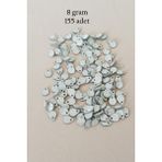 Oya Abiye Bileklik Kolye Pleksi Metalik Plastik Pul Gümüş Renk 8 gram 155 adet - BNC509