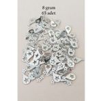 Oya Abiye Bileklik Kolye Pleksi Metalik Plastik Pul Gümüş Renk 8 gram 65 adet - BNC521