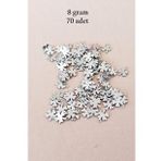 Oya Abiye Bileklik Kolye Pleksi Metalik Plastik Pul Gümüş Renk 8 gram 70 adet - BNC502
