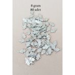 Oya Abiye Bileklik Kolye Pleksi Metalik Plastik Pul Gümüş Renk 8 gram 80 adet - BNC526