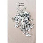 Oya Abiye Bileklik Kolye Pleksi Metalik Plastik Pul Gümüş Renk 8 gram 90 adet - BNC503