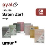 Oyal 13x18 cm 160 gr Saten 50'li Mavi Davetiye Zarfı
