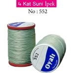 Oyalı 4 Kat Suni Ipek Iplik Iğne Oyası Boncuk Ipi Tığ Oyası NO:552 - # - Renkli