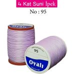 Oyalı 4 Kat Suni Ipek Iplik Iğne Oyası Boncuk Ipi Tığ Oyası No:95