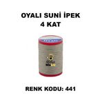 OYALI Suni Ipek 4 Kat Iplik Nakış Iğne Oyası Tığ Oyası Etuval Tek Makara Net 35gr Renk Kodu 441