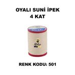 OYALI Suni Ipek 4 Kat Iplik Nakış Iğne Oyası Tığ Oyası Etuval Tek Makara Net 35gr Renk Kodu 501