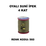 OYALI Suni Ipek 4 Kat Iplik Nakış Iğne Oyası Tığ Oyası Etuval Tek Makara Net 35gr Renk Kodu 560