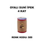 OYALI Suni Ipek 4 Kat Iplik Nakış Iğne Oyası Tığ Oyası Etuval Tek Makara Net 35gr Renk Kodu 589