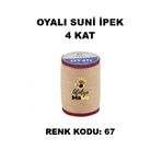 OYALI Suni Ipek 4 Kat Iplik Nakış Iğne Oyası Tığ Oyası Etuval Tek Makara Net 35gr Renk Kodu 67