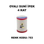 OYALI Suni Ipek 4 Kat Iplik Nakış Iğne Oyası Tığ Oyası Etuval Tek Makara Net 35gr Renk Kodu 753