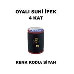 OYALI Suni Ipek 4 Kat Iplik Nakış Iğne Oyası Tığ Oyası Etuval Tek Makara Net 35gr Renk Kodu Sıyah