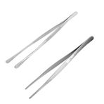 Oykrueats 2 adet set mutfak cımbızı paslanmaz çelik 30 cm gümüş, çok amaçlı yuvarlak ızgara cımbızı uçlu mutfak cımbızı et maşası, ızgara maşası, mutfak maşası, pişirme aksesuarı, pişirme ve pişirme