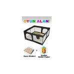 Öykü Bebek Diyarı Güvenli Bebek Ve Çocuk Oyun Alanı Oyun Parkı 125X125 Oyun Matı Ve Topları