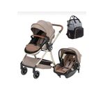 ÖYKÜ BEBEK DUNYASI 4'lü Set / Comfy Life Seyahat Sistem Bebek Arabası / Oto Koltuğu / Bebek Bakım Çantası / Yağmurluk