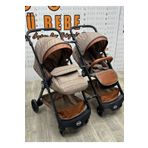 ÖYKÜ BEBEK DUNYASI Çift Yönlü Kabin Boy İkiz Bebek Arabası Tek Elle Katlanılabilen Seyahat Sistem Araba