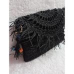 Öykücanbu Kağıt Ipten Kadın Portföy Clutch Çanta - Siyah