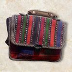Öykücanbu Otantik El Dokuması Kilim Desenli Omuz Askılı Çanta - 25x25 cm - Çok Renkli
