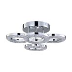 Oylum 4'lü Krom 24 Watt Kristalli Koridor Salon Led Plafonyer Avize Krom